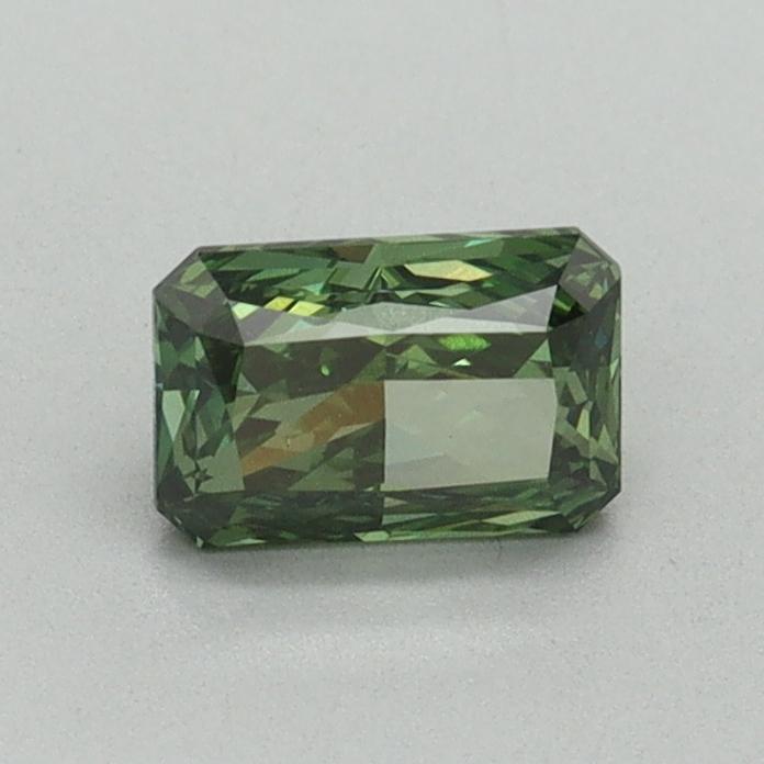 0.57 Ct. Fancy Vivid Pacific Green Radiant Lab Grown Diamond