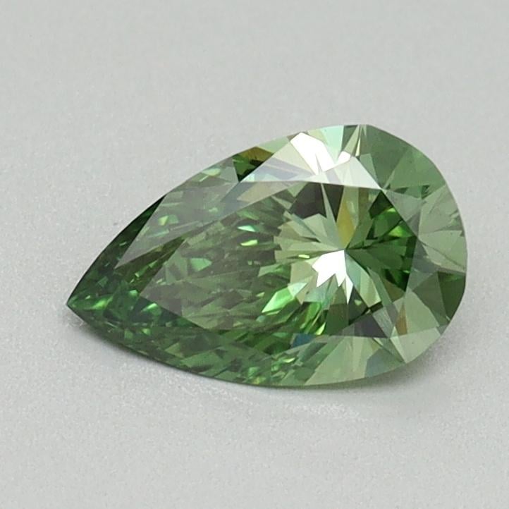 0.61 Ct. Fancy Vivid Pacific Green Pear Lab Grown Diamond