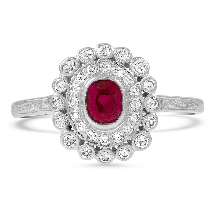 Modern Ruby Vintage Ring