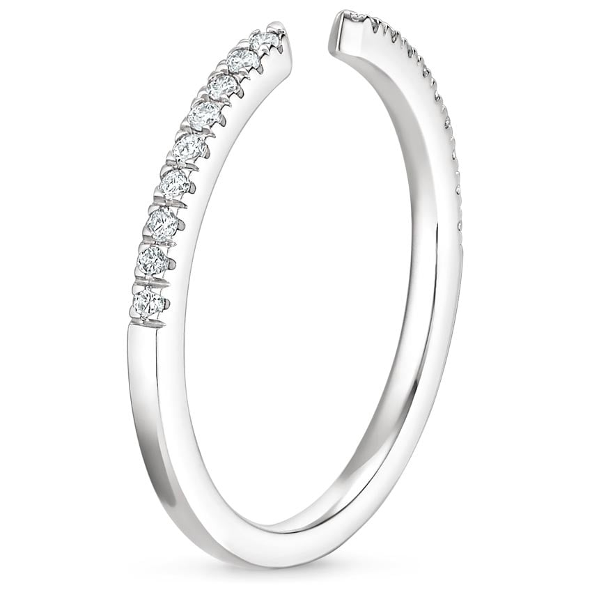 Platinum Sia Diamond Open Ring (1/8 ct. tw.), large side view