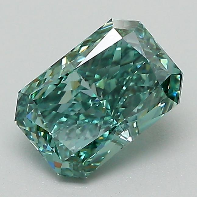 1.18 Ct. Fancy Vivid Green Radiant Lab Grown Diamond