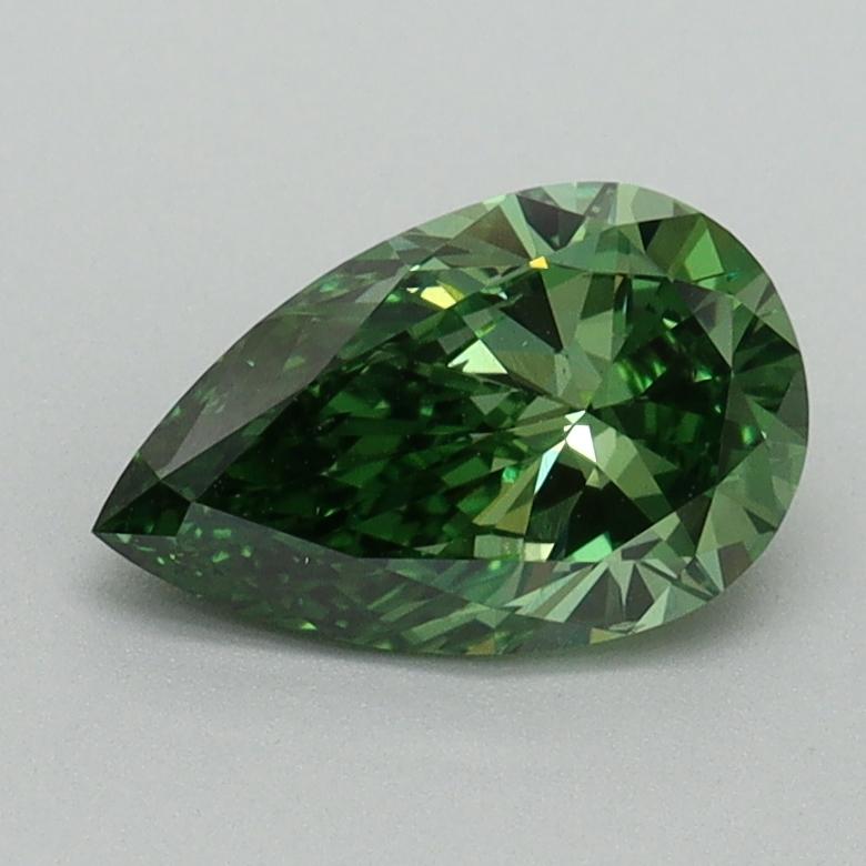 0.93 Ct. Fancy Vivid Green Pear Lab Grown Diamond
