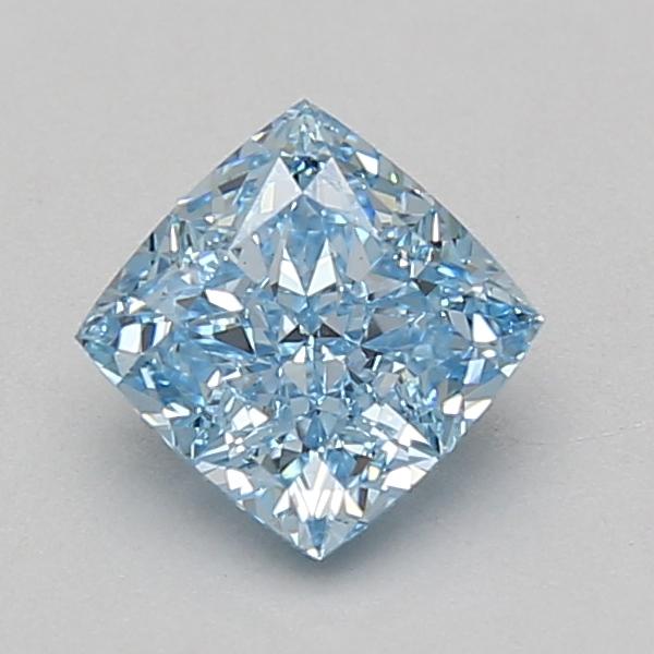 1.23 Ct. Fancy Vivid Blue Cushion Lab Grown Diamond