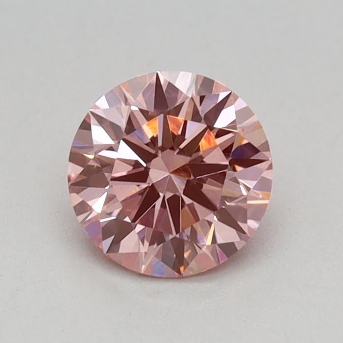 0.45 Ct. Fancy Vivid Pink Round Lab Grown Diamond