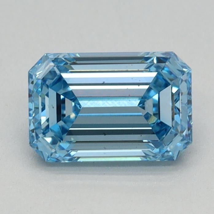 0.73 Ct. Fancy Vivid Blue Emerald Lab Grown Diamond