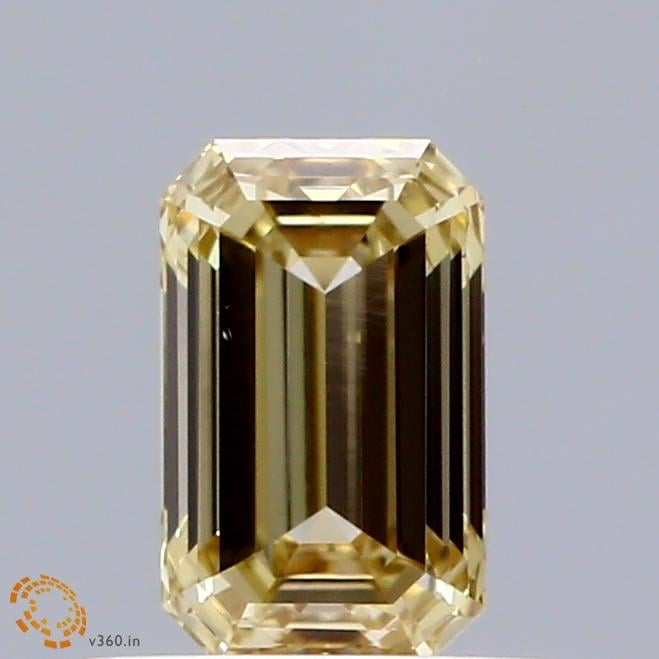 0.66 Ct. Fancy Brownish Yellow Emerald Lab Grown Diamond