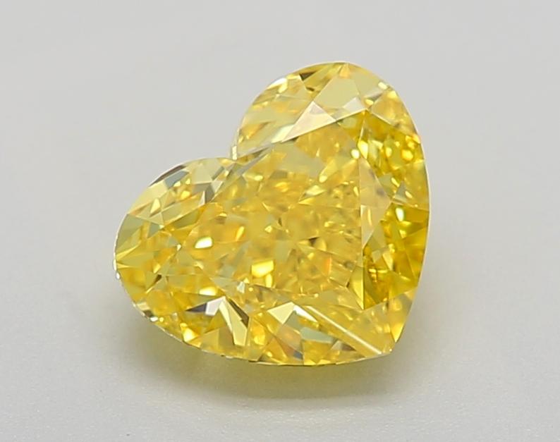 1.31 Ct. Fancy Vivid Yellow Heart Lab Grown Diamond