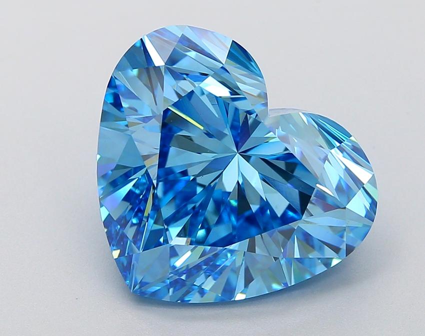 10.05 Ct. Fancy Vivid Blue Heart Lab Grown Diamond
