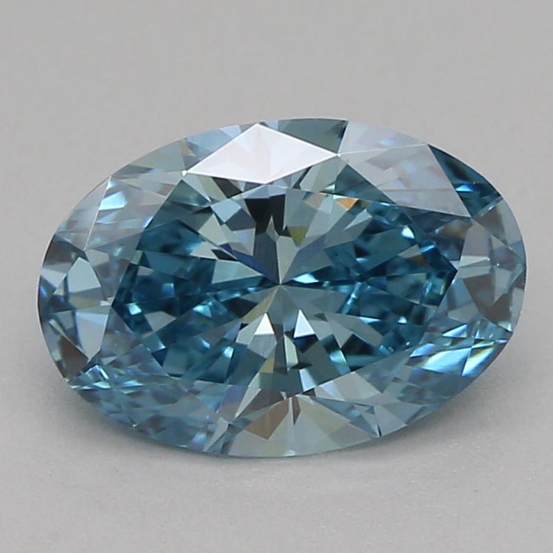0.92 Ct. Fancy Vivid Blue Oval Lab Grown Diamond