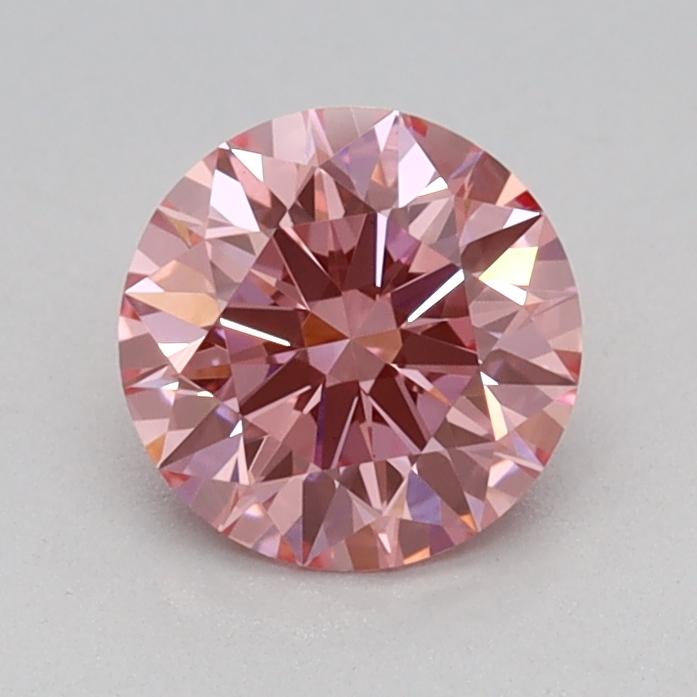 0.61 Ct. Fancy Vivid Pink Round Lab Grown Diamond