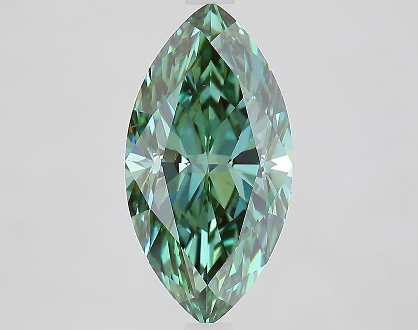 3.31 Ct. Fancy Vivid Green Marquise Lab Grown Diamond