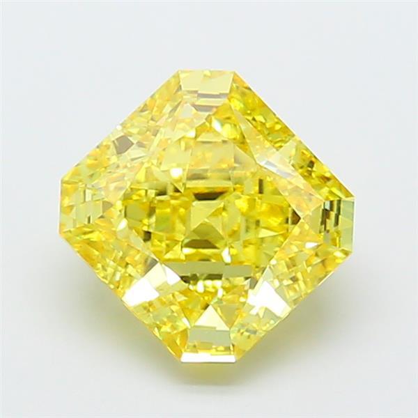 6.90 Ct. Fancy Vivid Yellow Radiant Lab Grown Diamond