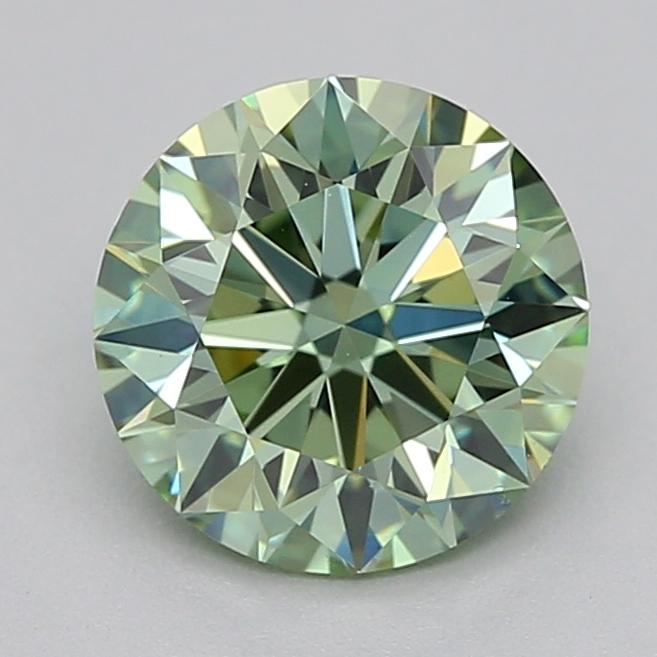 0.78 Ct. Fancy Vivid  Green Round Lab Grown Diamond