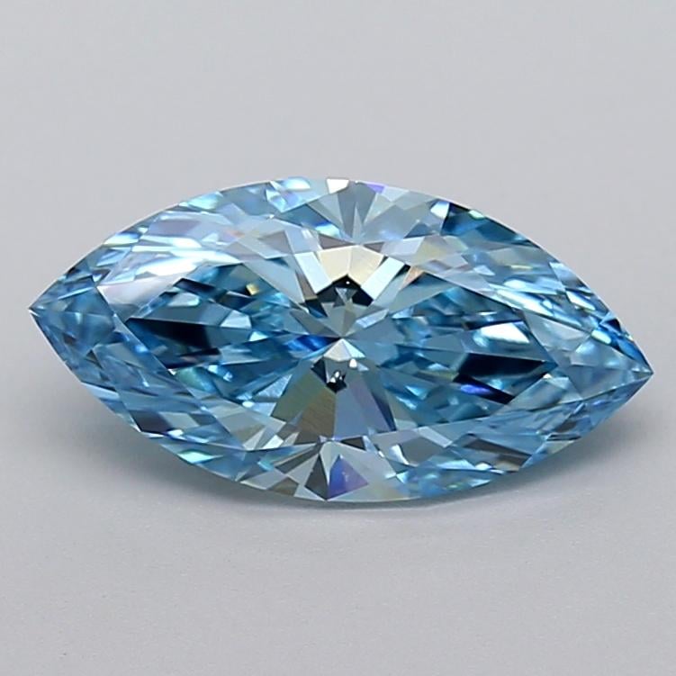 2.09 Ct. Fancy Vivid  Blue Marquise Lab Grown Diamond