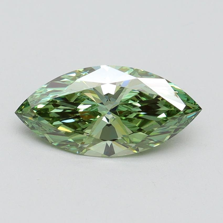 1.07 Ct. Fancy Vivid Green Marquise Lab Grown Diamond