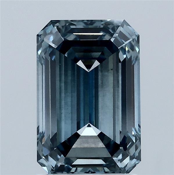 2.06 Ct. Fancy Vivid Blue Emerald Lab Grown Diamond