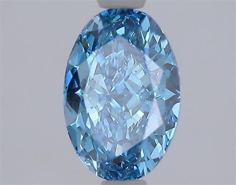 1.59 Ct. Fancy Vivid Blue Blue Oval Lab Grown Diamond