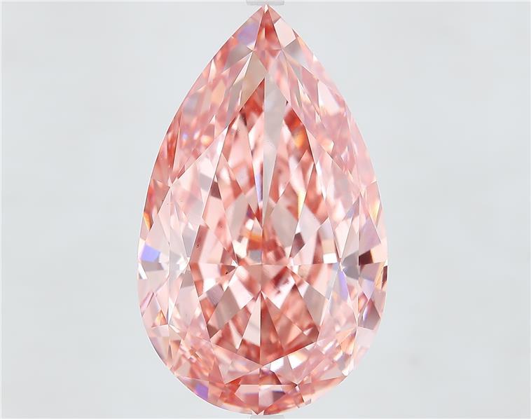 20.10 Ct. Fancy Vivid Pink Pear Lab Grown Diamond