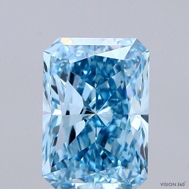 1.50 Ct. Fancy Vivid Blue Radiant Lab Grown Diamond