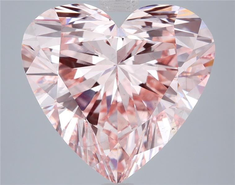 8.08 Ct. Fancy Intense Pink Heart Lab Grown Diamond