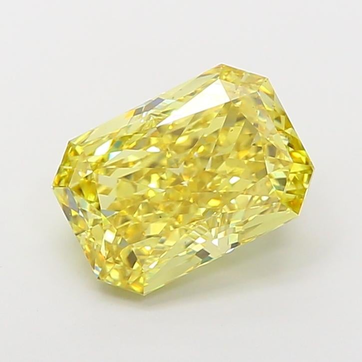 5.04 Ct. Fancy Vivid  Yellow Radiant Lab Grown Diamond