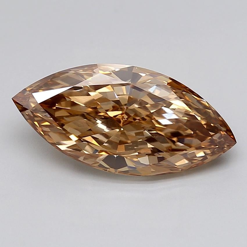 4.22 Ct. Light  Brown Marquise Lab Grown Diamond