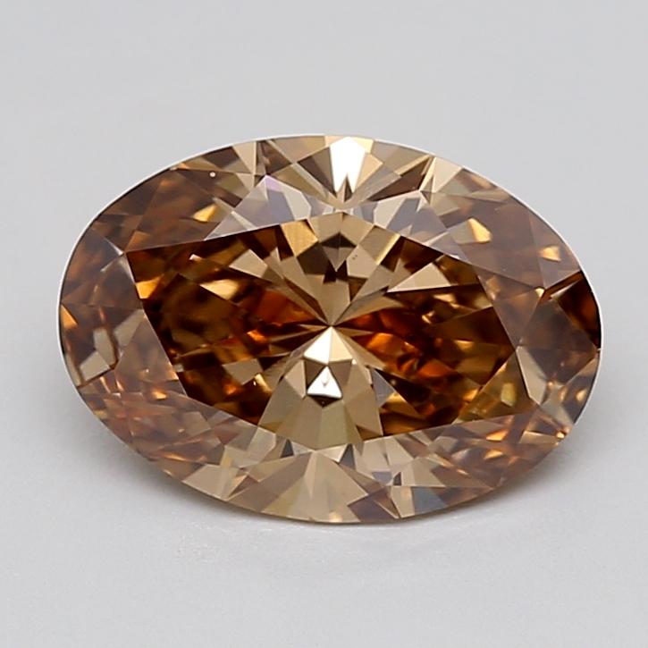 2.05 Ct. Fancy Light  Brown Oval Lab Grown Diamond