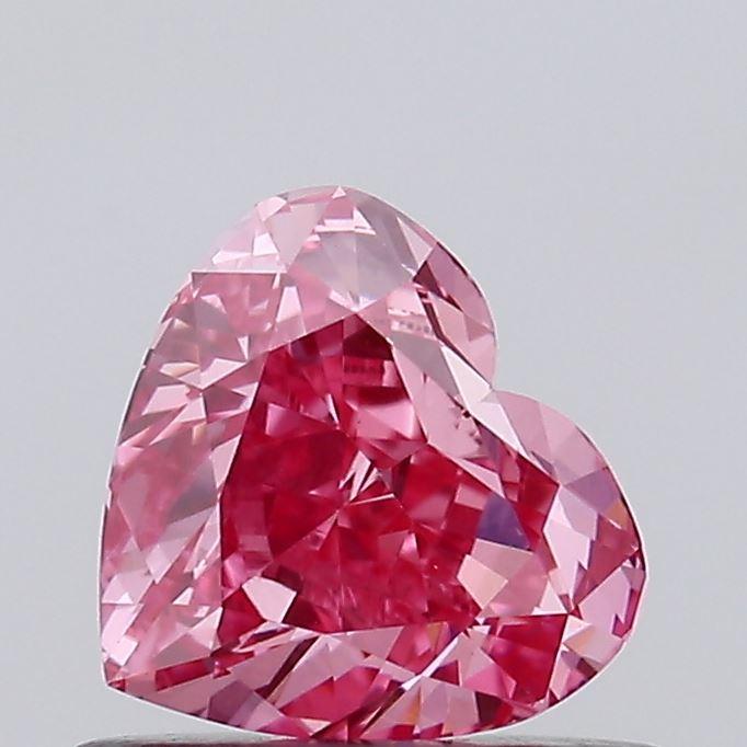 0.72 Ct. Fancy Vivid Pink Heart Lab Grown Diamond