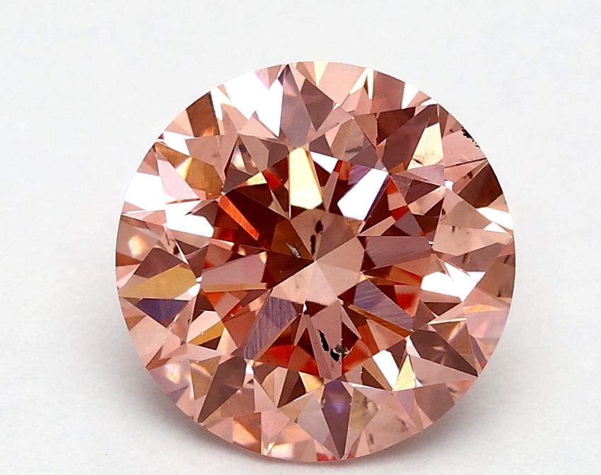 1.71 Ct. Fancy Vivid Pink Round Lab Grown Diamond