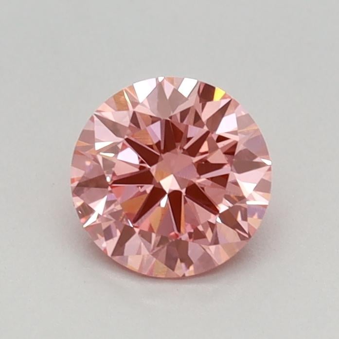 0.45 Ct. Fancy Vivid Pink Round Lab Grown Diamond