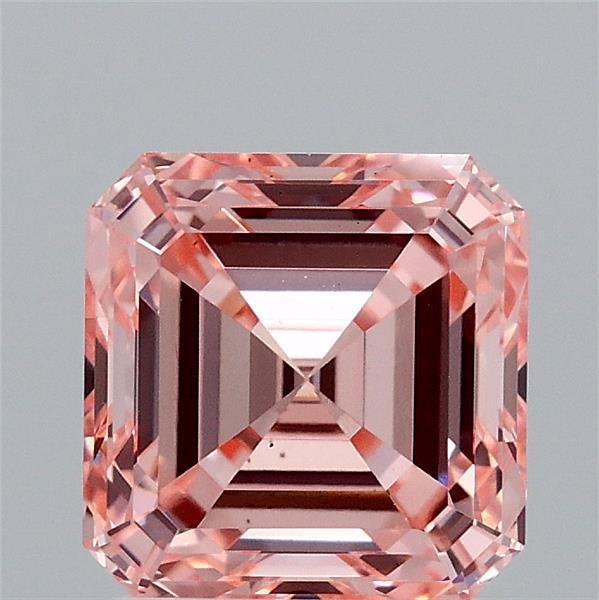 2.20 Ct. Fancy Vivid Pink Asscher Lab Grown Diamond