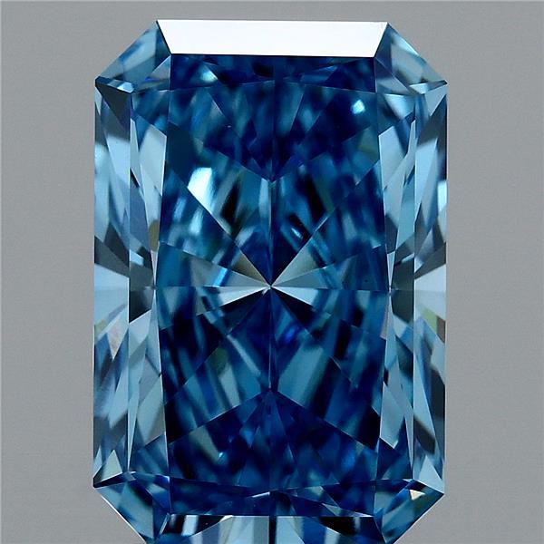 3.58 Ct. Fancy Vivid Blue Radiant Lab Grown Diamond