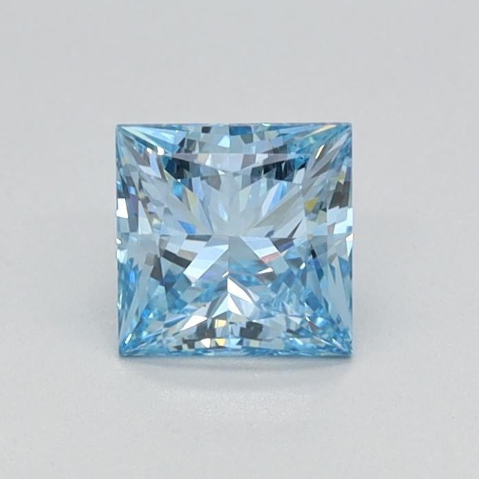 0.5 Ct. Fancy Vivid  Blue Princess Lab Grown Diamond