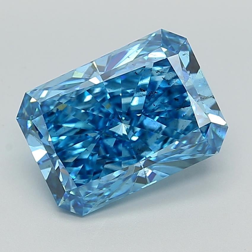 5.01 Ct. Fancy Vivid  Blue Radiant Lab Grown Diamond