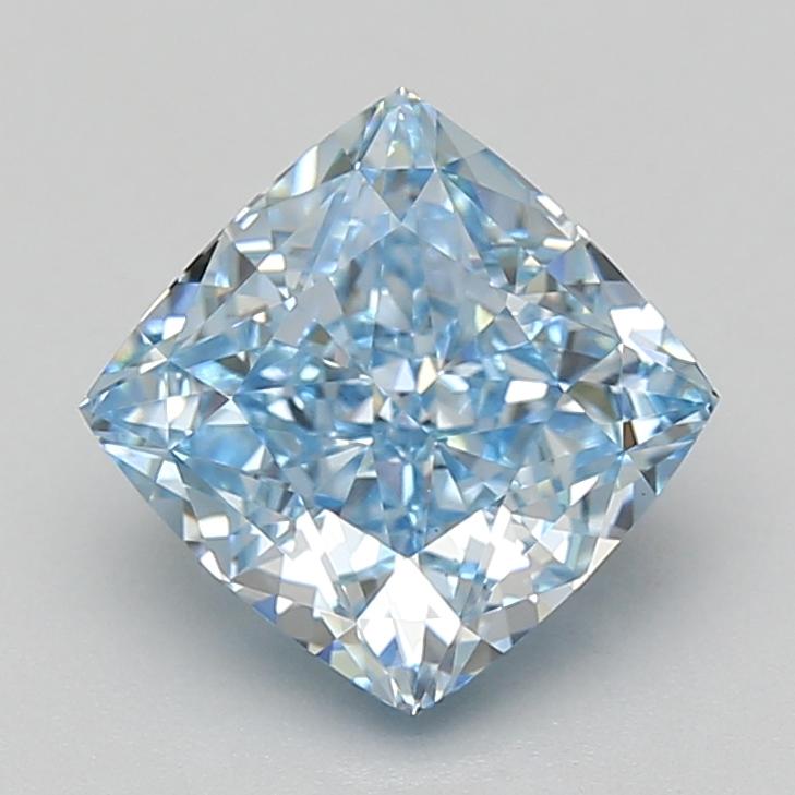 3.03 Ct. Fancy Intense Blue Cushion Lab Grown Diamond