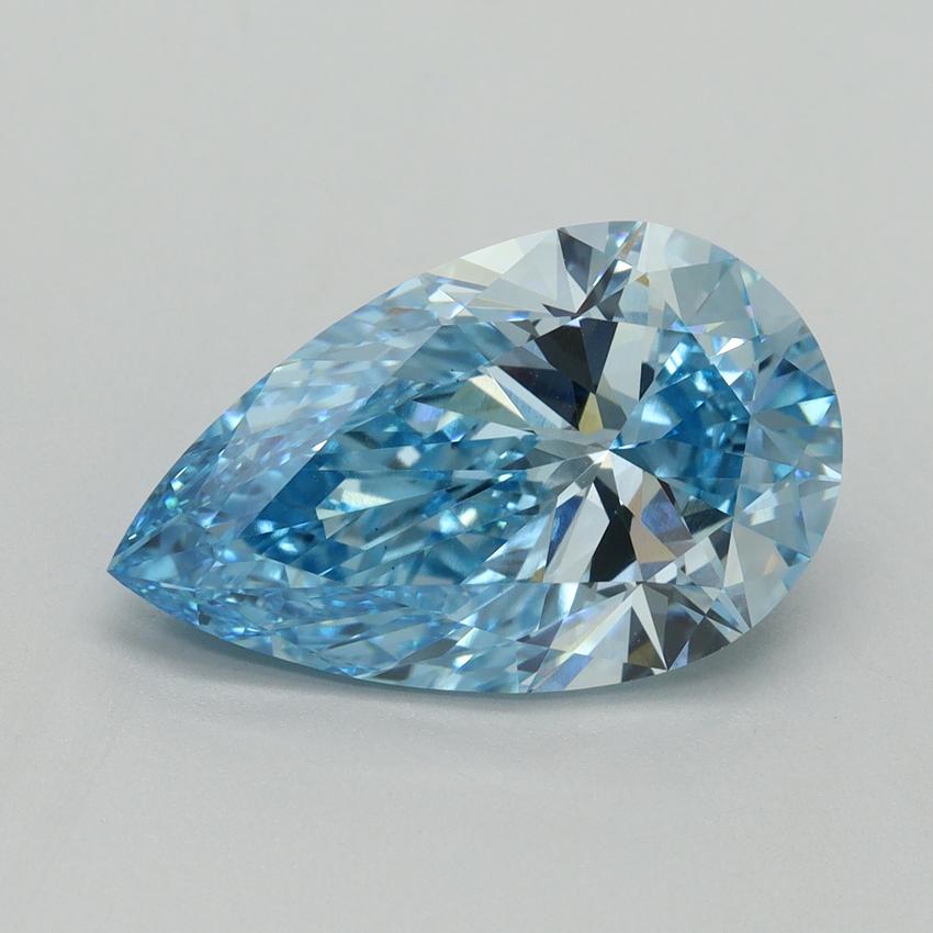 5.01 Ct. Fancy Vivid Blue Pear Lab Grown Diamond