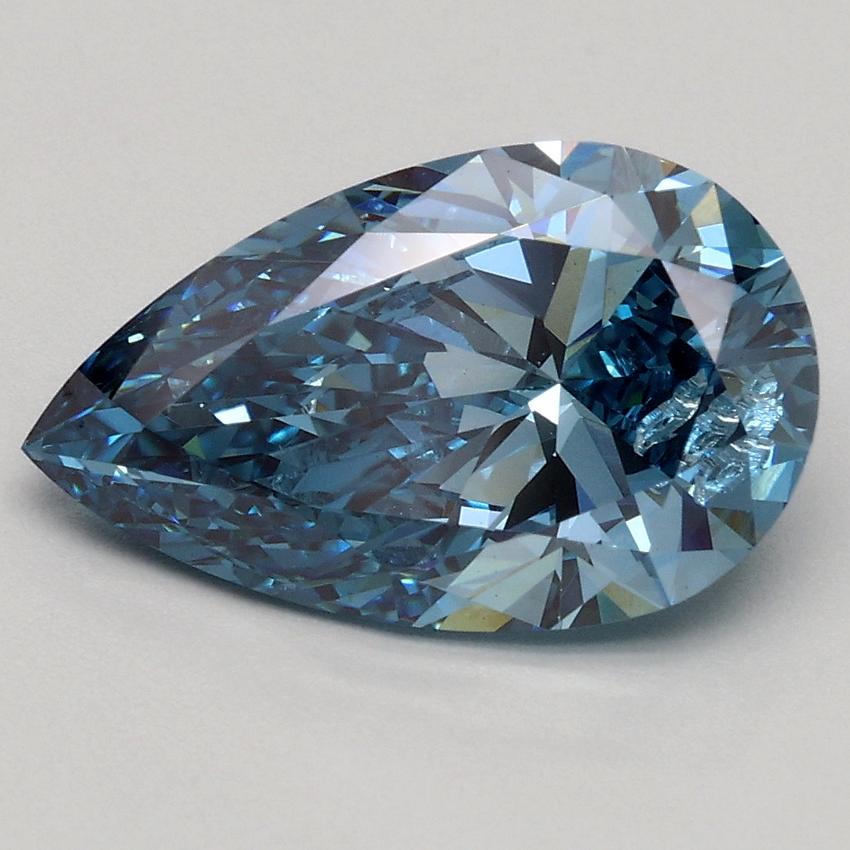 2.05 Ct. Fancy Vivid Blue Pear Lab Grown Diamond