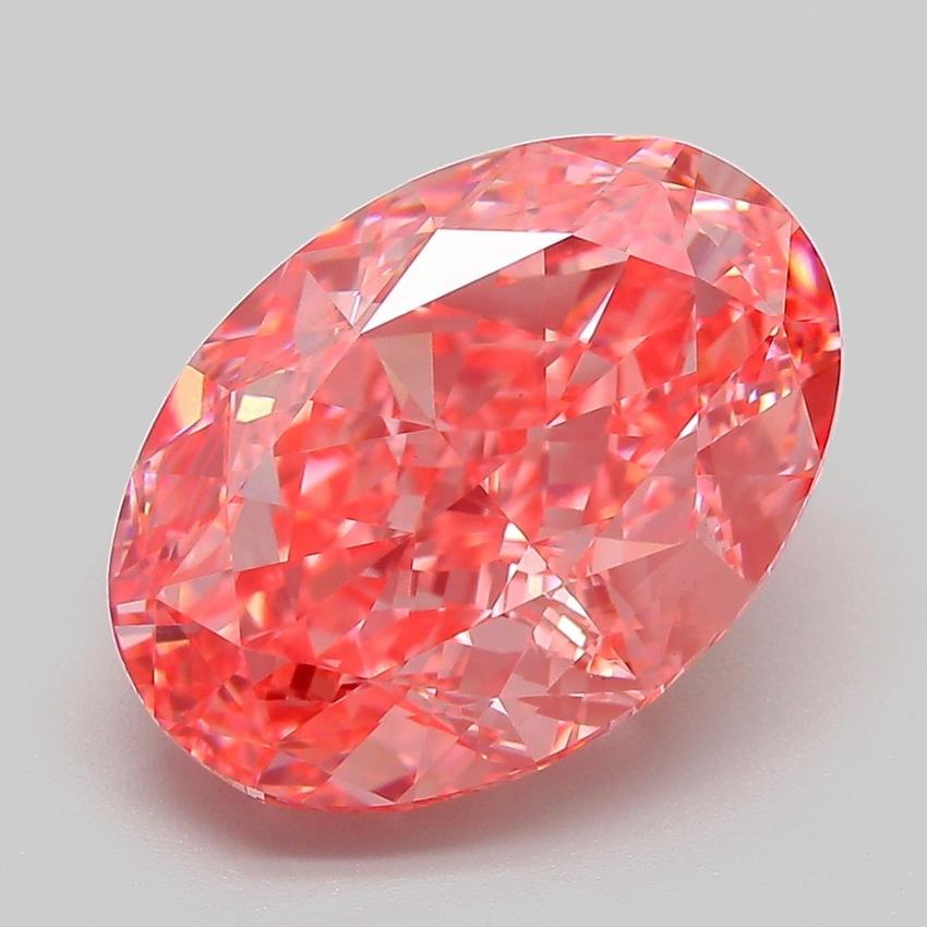 6.67 Ct. Fancy Vivid Pink Oval Lab Grown Diamond