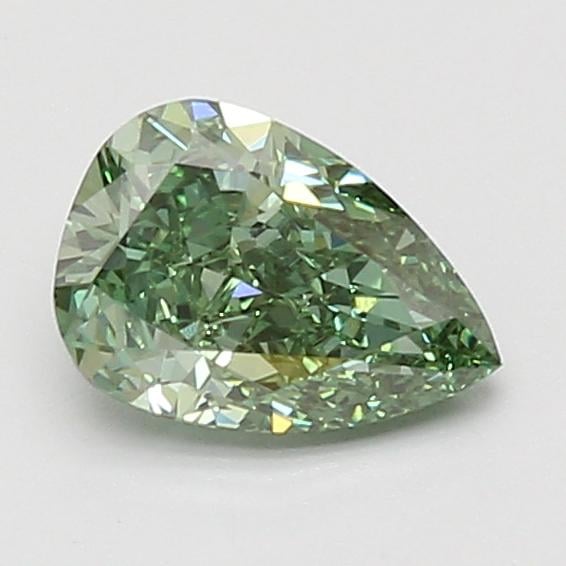 1.09 Ct. Fancy Vivid Green Pear Lab Grown Diamond