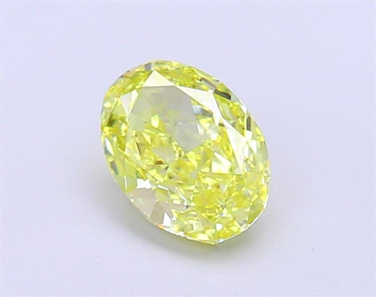 1.07 Ct. Fancy Vivid  Yellow Oval Lab Grown Diamond