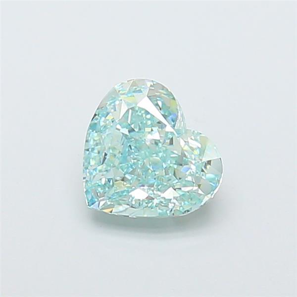 1.26 Ct. Fancy Intense  Green Heart Lab Grown Diamond