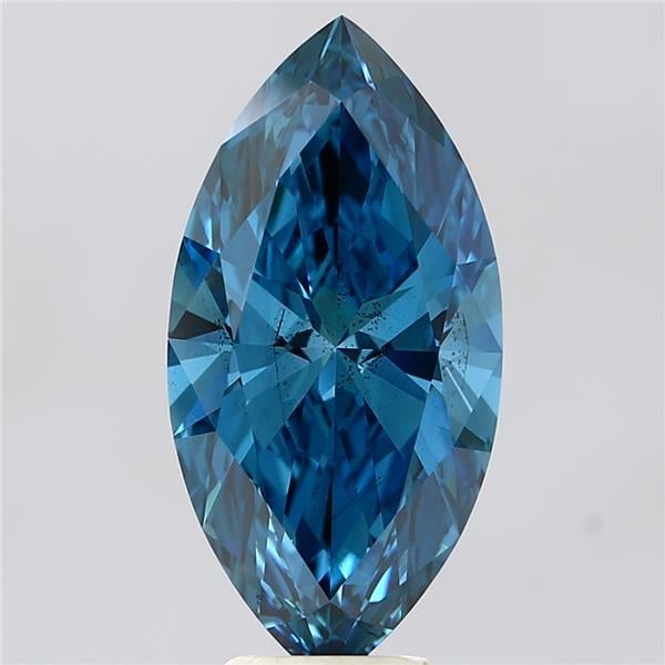 5.09 Ct. Fancy Vivid  Blue Marquise Lab Grown Diamond