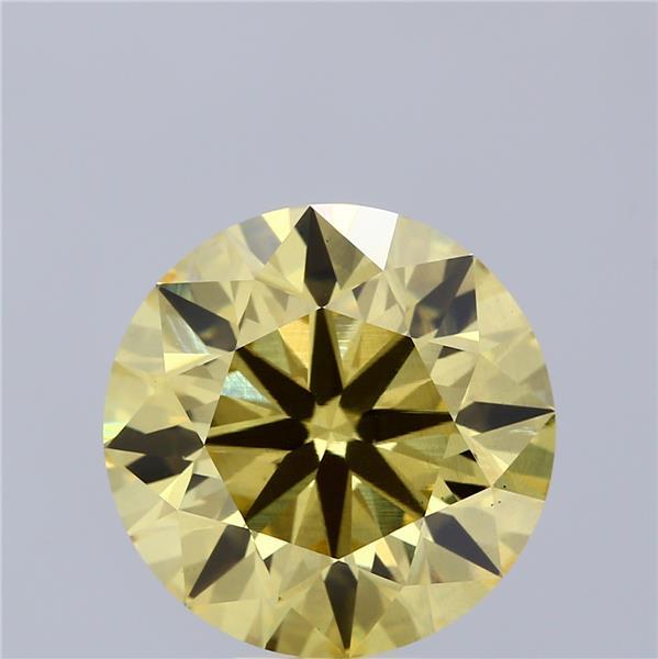 10.04 Ct. Fancy Vivid Yellow Round Lab Grown Diamond
