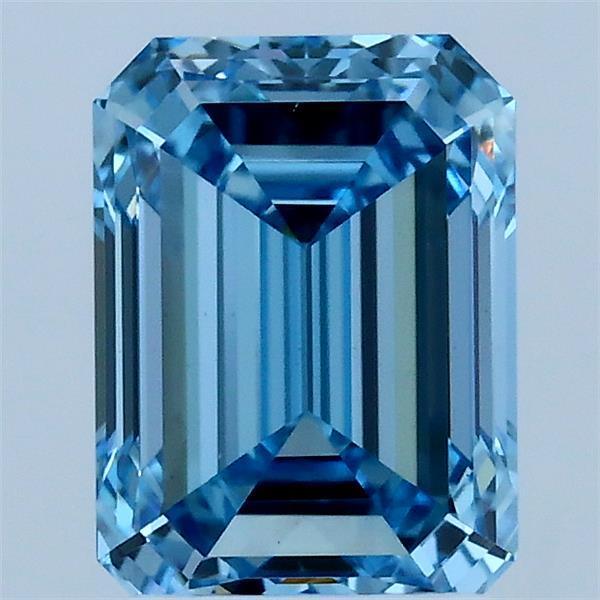 2.01 Ct. Fancy Vivid Blue Emerald Lab Grown Diamond