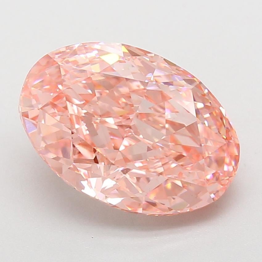 5.09 Ct. Fancy Vivid Pink Oval Lab Grown Diamond