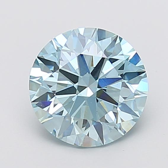 2.26 Ct. Fancy Vivid  Blue Round Lab Grown Diamond