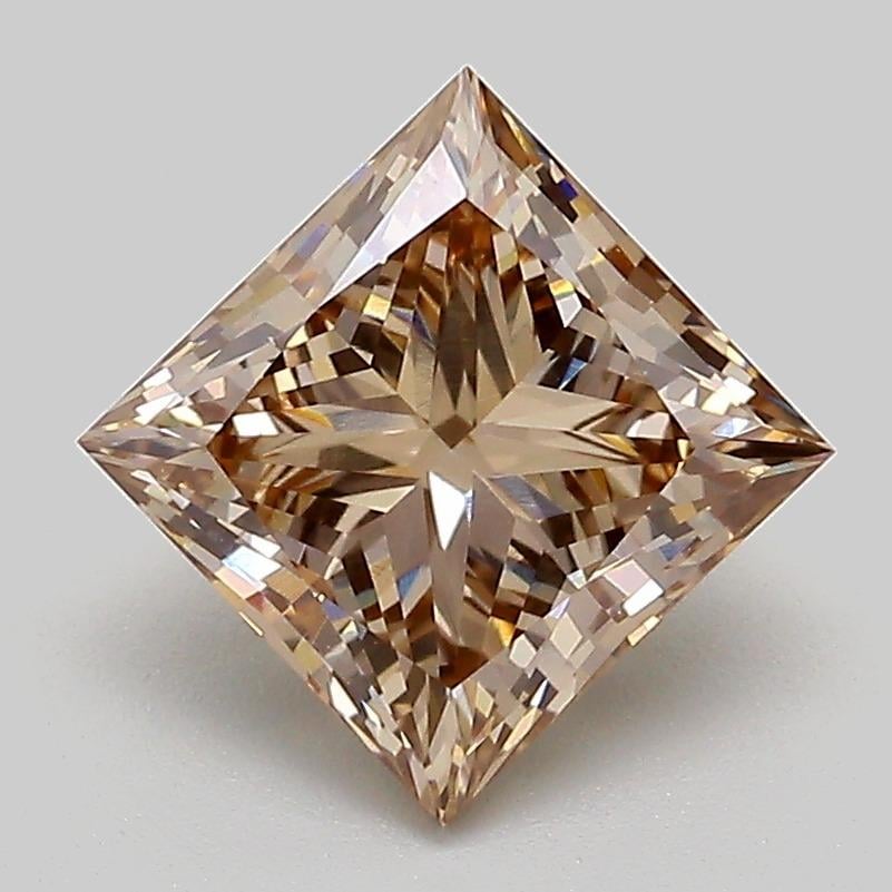 2.06 Ct. Fancy Light  Brown Princess Lab Grown Diamond