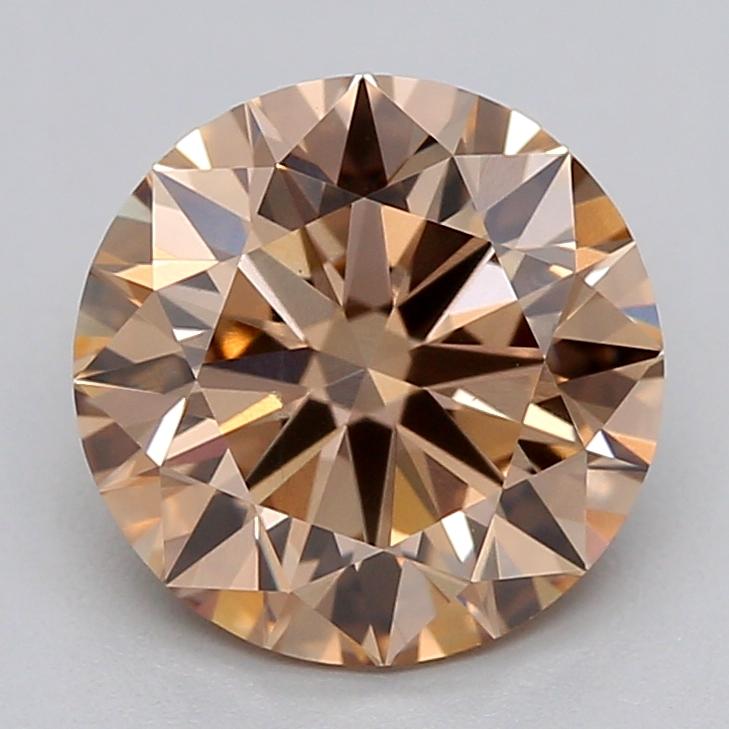1.34 Ct. Light  Brown Round Lab Grown Diamond