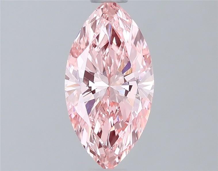 0.65 Ct. Fancy Vivid Pink Marquise Lab Grown Diamond