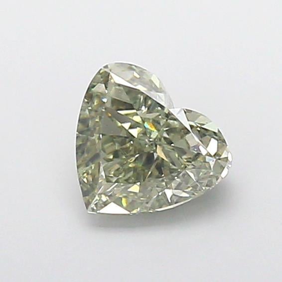 1.09 Ct. Fancy Intense Green Heart Lab Grown Diamond